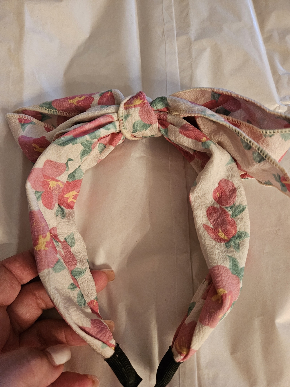 Floral Pink Knotted Headband - Women Accessories